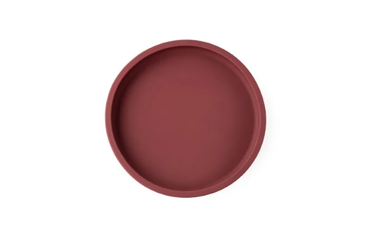 Ecorascals, silikonowy talerzyk, 2w1, burgund