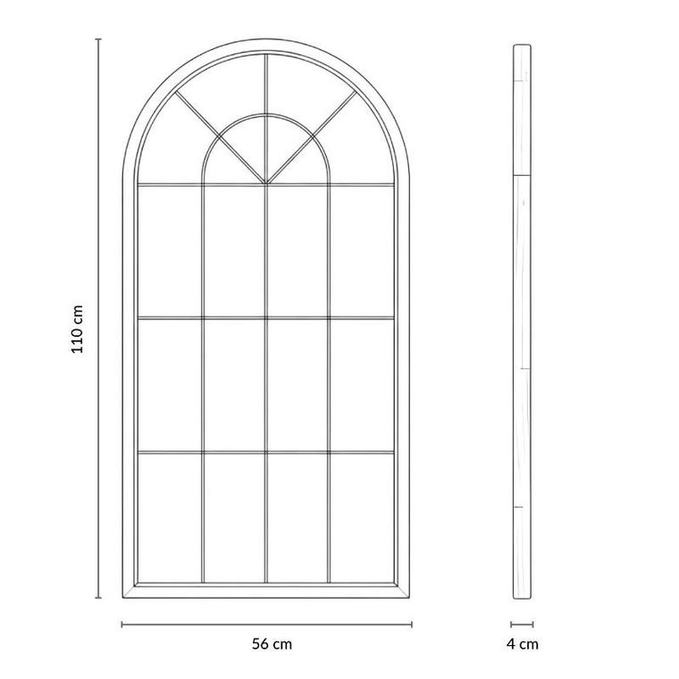 Edaxo, Arcus, lustro dekoracyjne, wiszące, duże, 110-56 cm