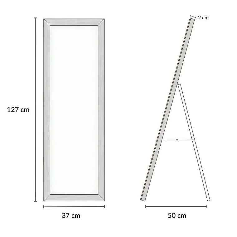 Edaxo, Havlys, lustro stojące, 127-37 cm