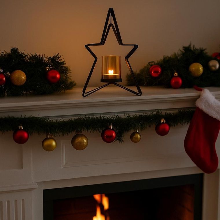 Edelman, świecznik metalowy, gwiazda, 31,5 cm