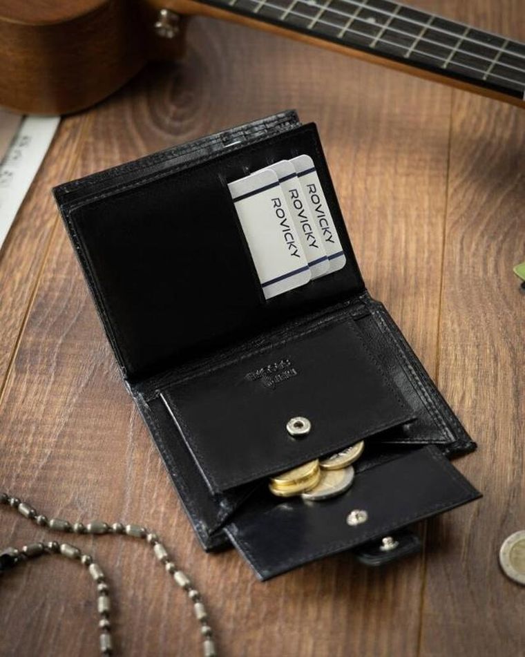 Elegancki portfel męski ze skóry naturalnej, 4U Cavaldi