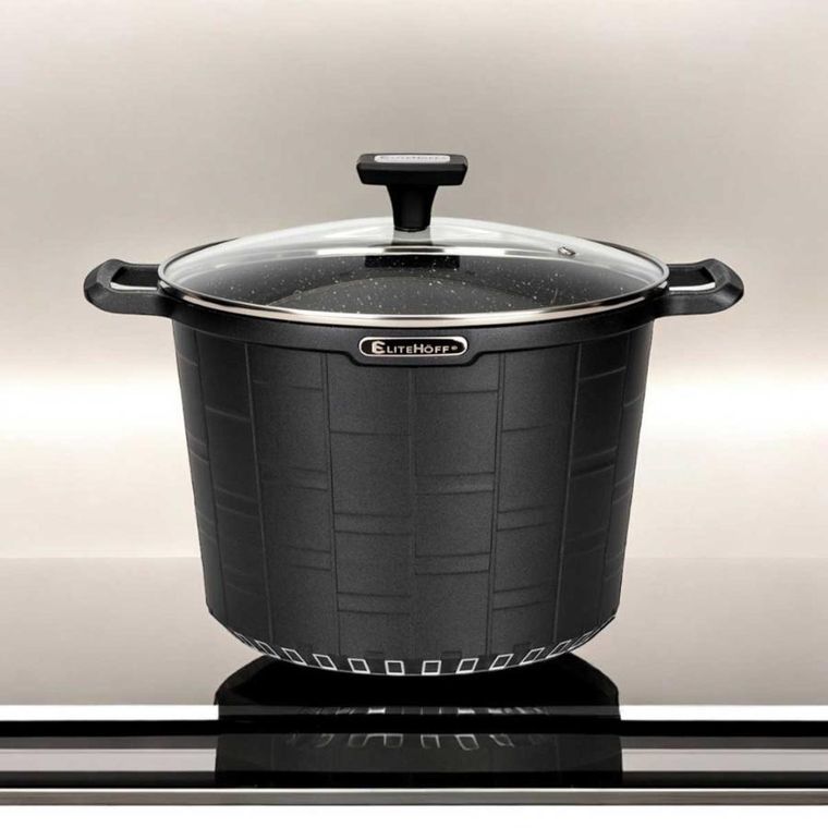 Elitehoff, garnek granitowy z pokrywą, 24 cm, 6,5l