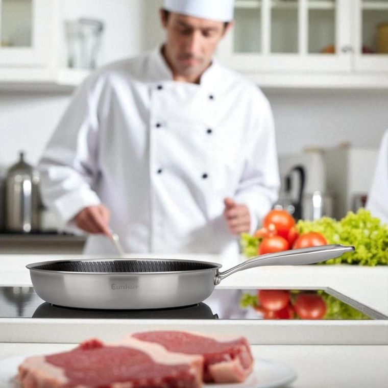 Elitehoff, patelnia z powłoką plaster miodu, stalowa, 28cm, E-7549