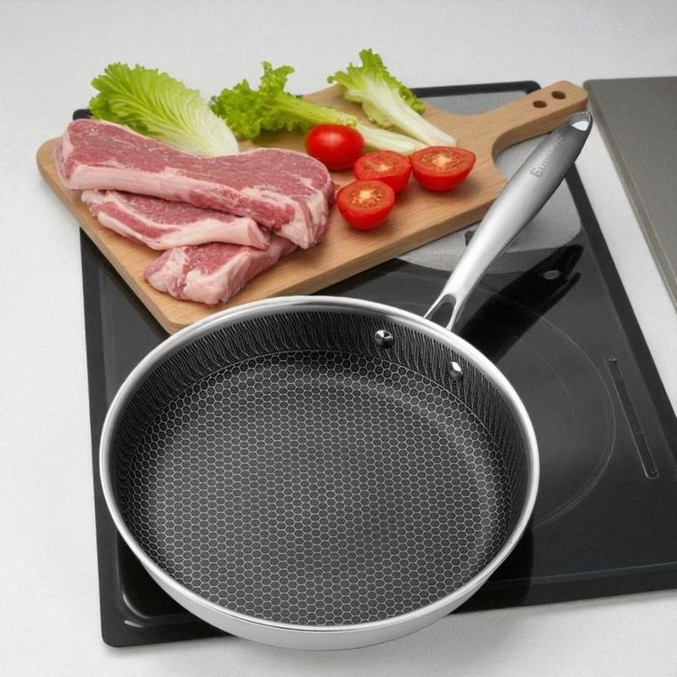 Elitehoff, patelnia z powłoką plaster miodu, stalowa, 30cm, E-7550