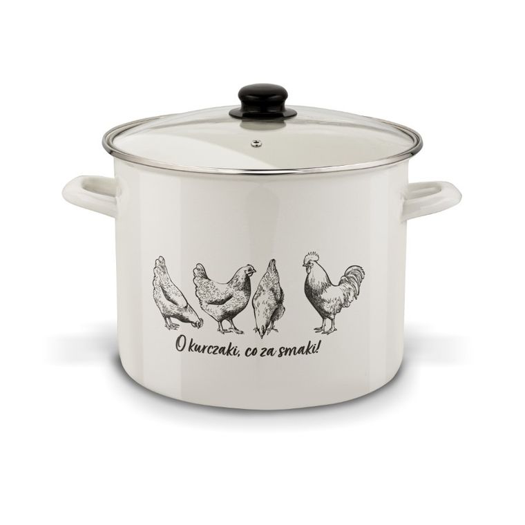 Emaliowany garnek, o kurczaki, 28 cm