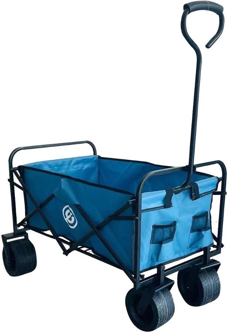 Enero Camp, Deluxe, wózek turystyczno-plażowy, składany, niebieski, 66-48-90 cm