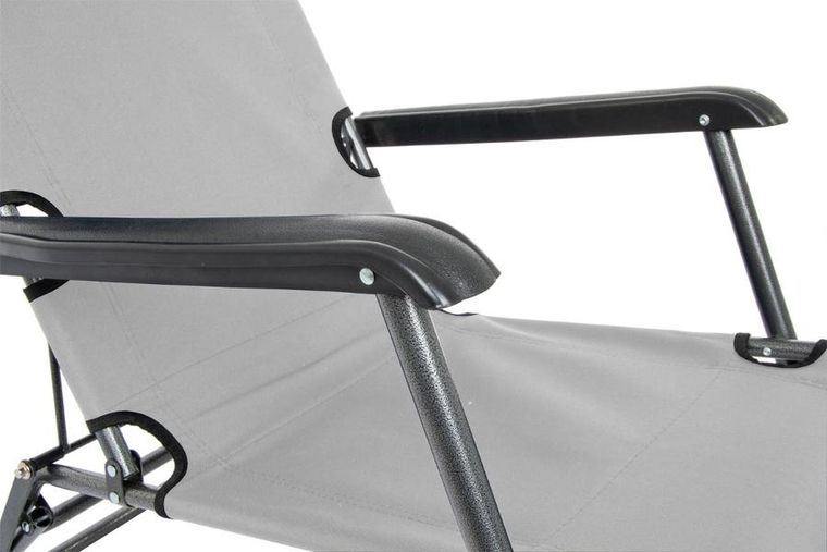 Enero Camp, Level, fotel wielopozycyjny z zagłówkiem, szary