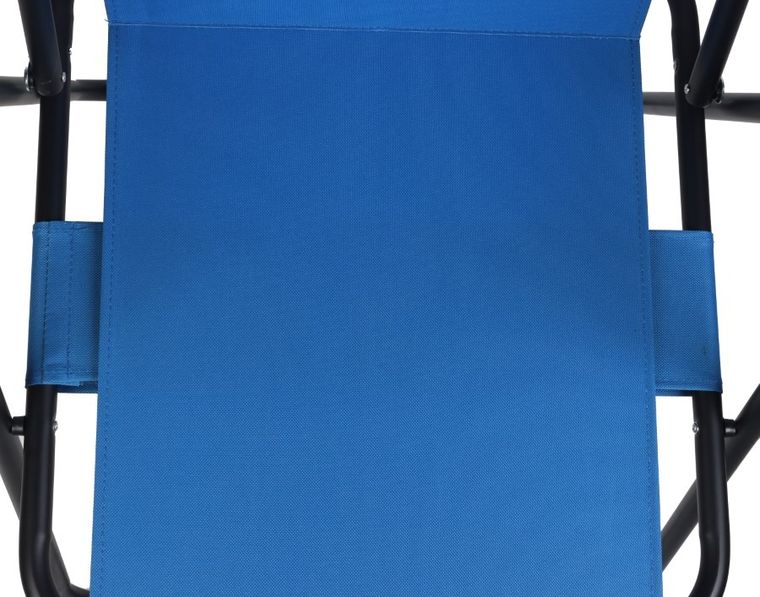 Enero Camp, składane krzesło turystyczne z podłokietnikami, niebieskie, 52-44-75 cm