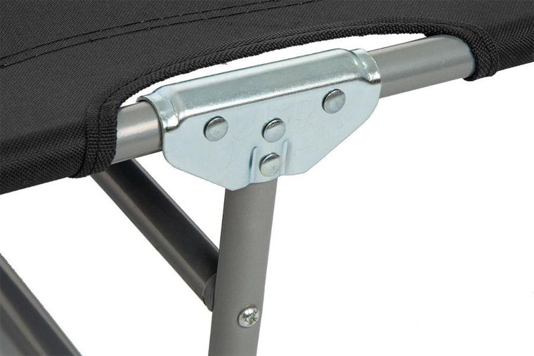 Enero Camp, składane łóżko turystyczne kempingowe, czarne