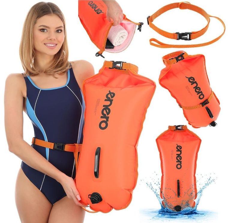 Enero, dmuchana bojka asekuracyjna, sucha kieszeń 2w1, 72-36 cm