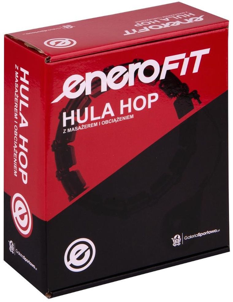 Enero Fit, Hula Hop z masażerem i obciążeniem, czarne