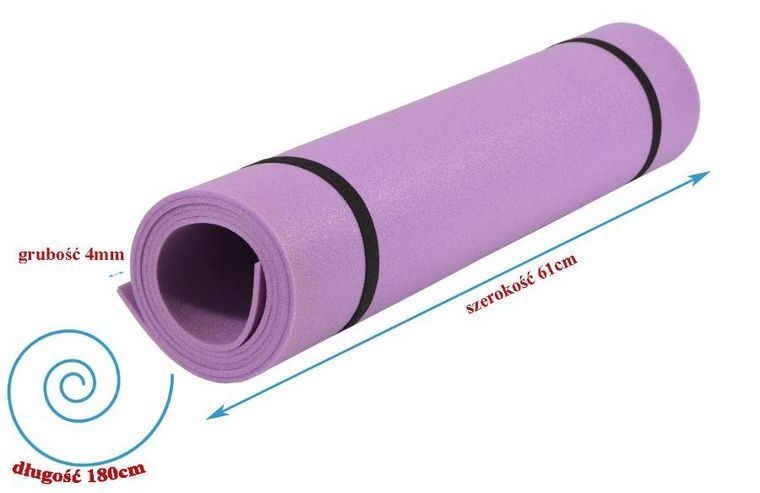 Enero fit, mata do jogi, 1800-610-4mm, fioletowa