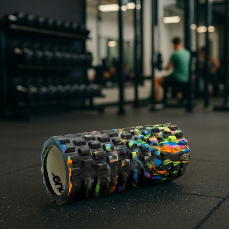 Enero Fit, wałek roller do ćwiczeń, camouflage, 14-33 cm