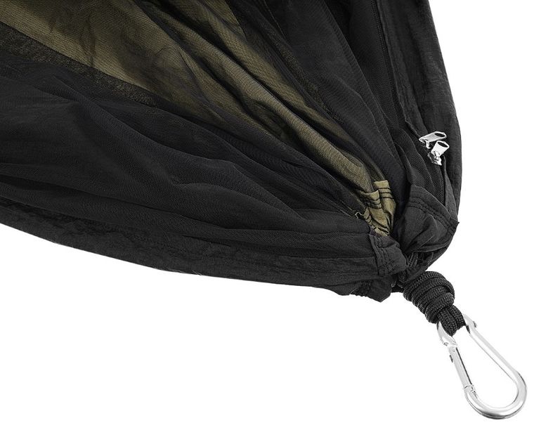 Enero, hamak turystyczny z moskitierą, 2-osobowy, zielony, 270-140 cm