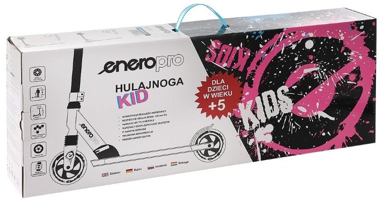 Enero Pro, Kids, hulajnoga, różowo-zielona, 145 mm