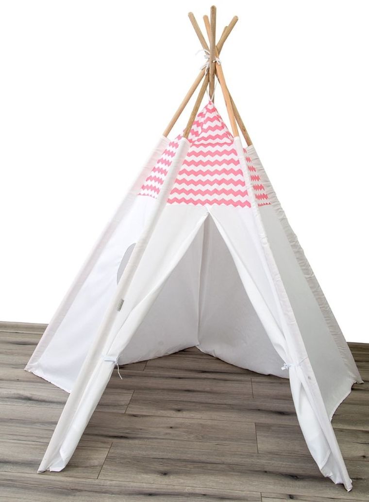Enero Toys, namiot wigwam dla dzieci, różowo-biały