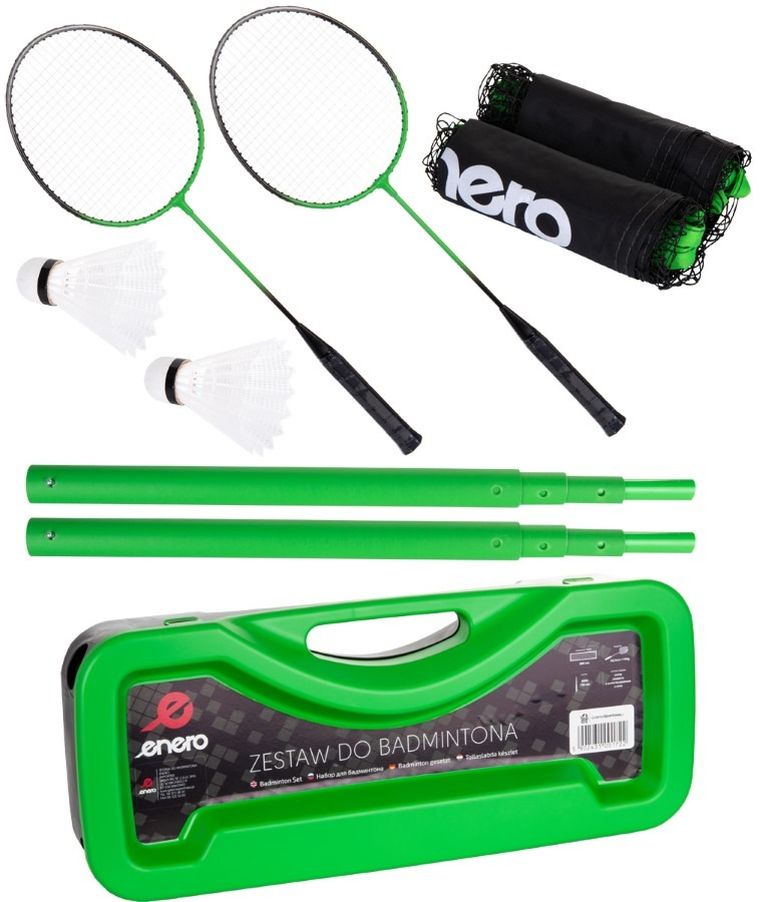 Enero, zestaw do badmintona w walizce, 3w1