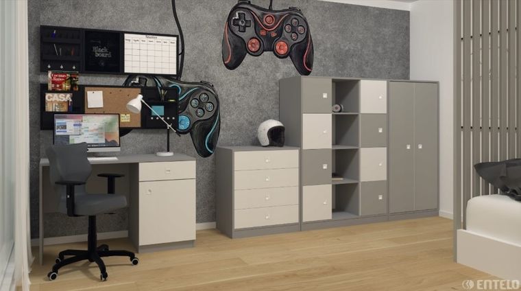 Entelo, Duo, krzesło biurowe z podłokietnikami, wzrost 159-188 cm, antracyt