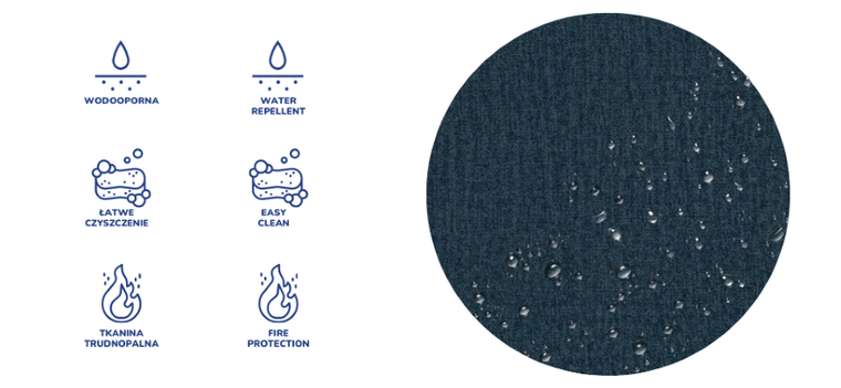 Entelo, Norm, krzesło biurowe z podnóżkiem i podłokietnikami, wzrost 159-188 cm, niebieskie