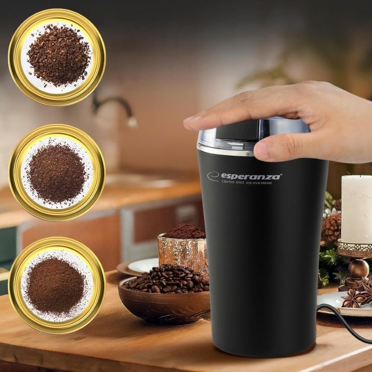 Esperanza, młynek do kawy ristretto, czarny, ekc008k