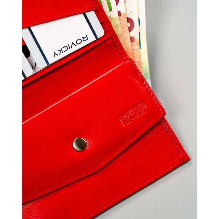 Etui na dokumenty, czerwone, skórzane, 4U Cavaldi