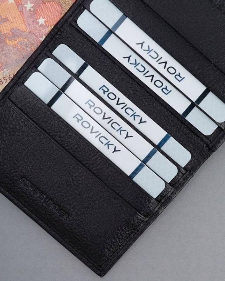 Etui na karty, czarne, skórzane, RFID, 4U Cavaldi