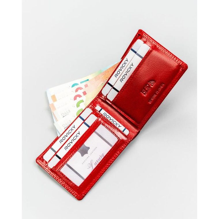 Etui na karty, czerwone, skórzane, 4U Cavaldi