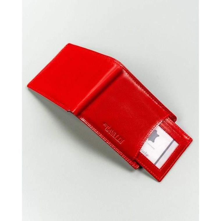 Etui na karty, czerwone, skórzane, 4U Cavaldi