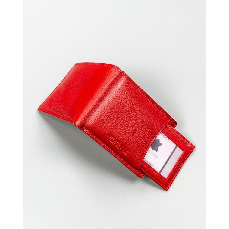 Etui na karty, czerwone, skórzane, 4U Cavaldi