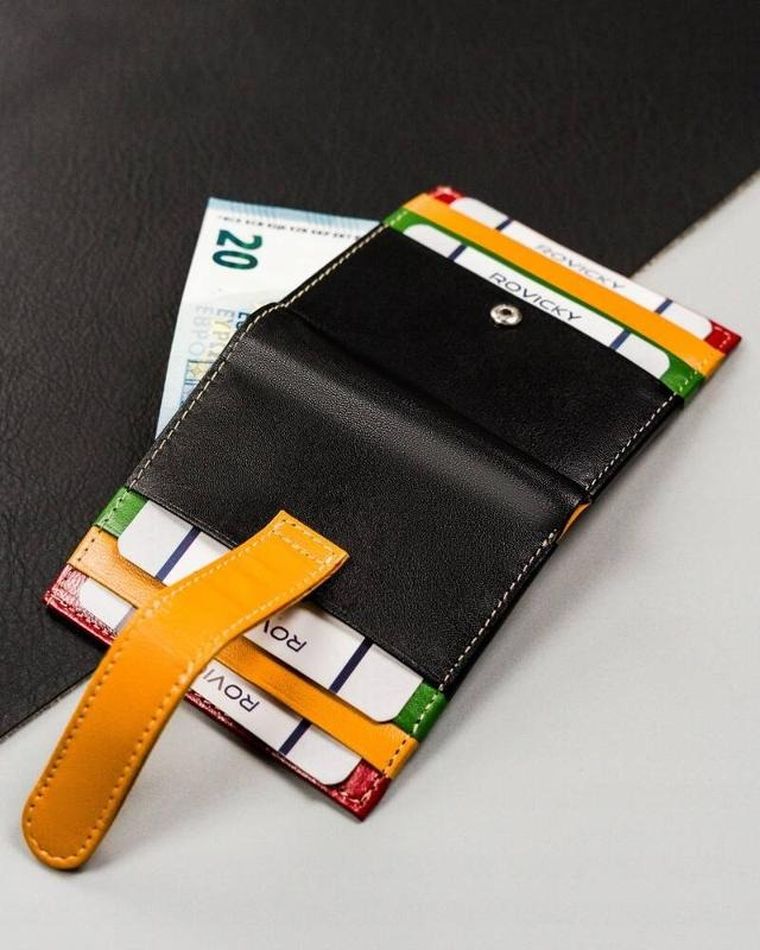 Etui na karty, mix, skórzane, Rovicky