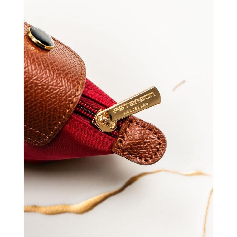 Etui na klucze, czerwone, skóra ekologiczna, Peterson