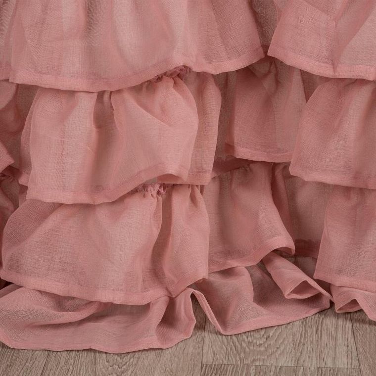 Eurofirany, firana gotowa, Dolly, na taśmie, 140-250 cm, różowy