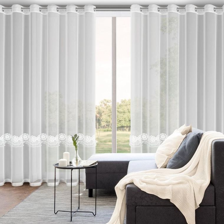 Eurofirany, firana gotowa, Isola, 350-250 cm, biały