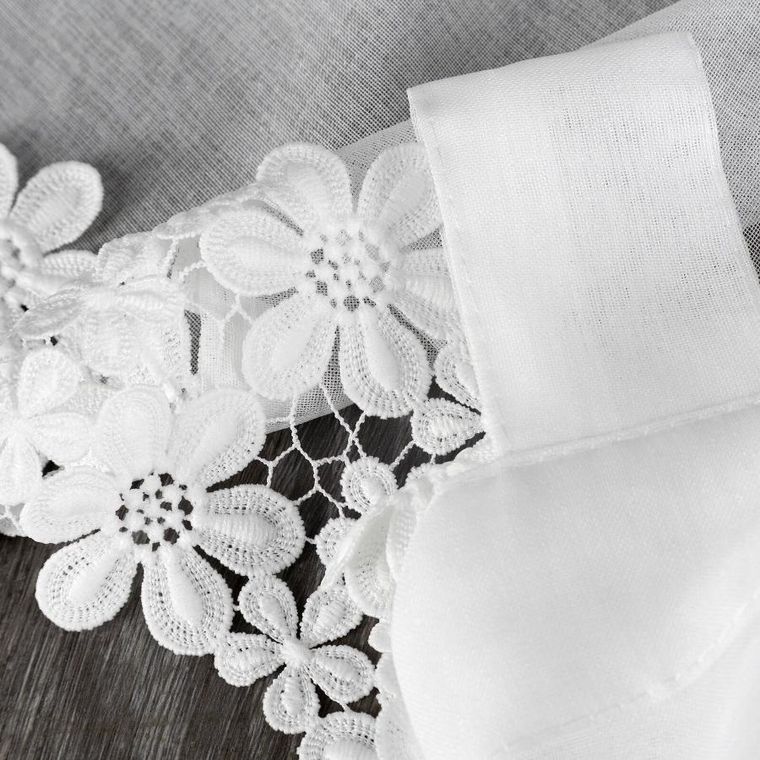 Eurofirany, firana gotowa, Kaja, na szelkach, 150-40 cm, biały