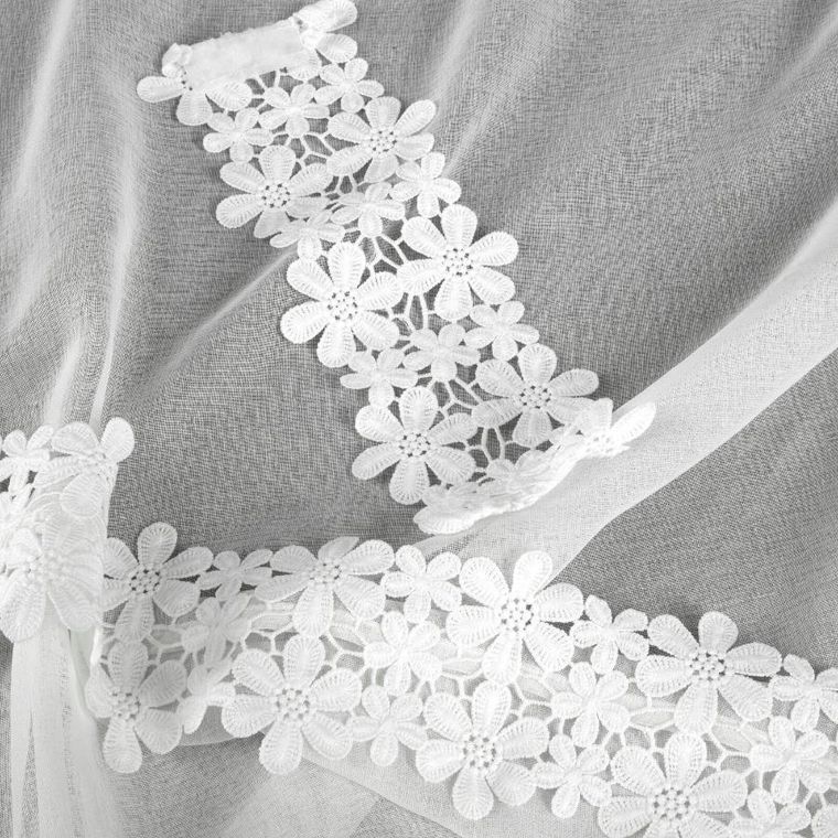 Eurofirany, firana gotowa, Kaja, na taśmie, 140-270 cm, biały