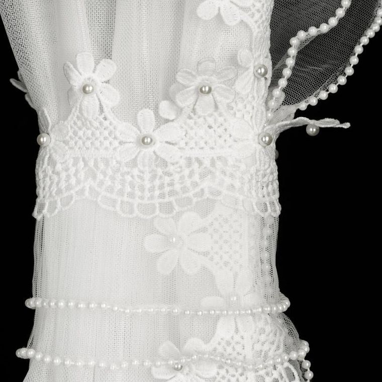 Eurofirany, firana gotowa, Larisa, na taśmie, 140-270 cm, biały