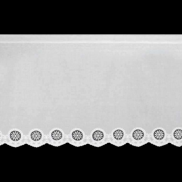 Eurofirany, firana gotowa, Lila, na taśmie, 150-40 cm, biały