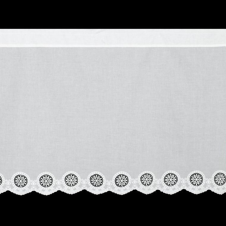 Eurofirany, firana gotowa, Lila, na taśmie, 150-70 cm, biały