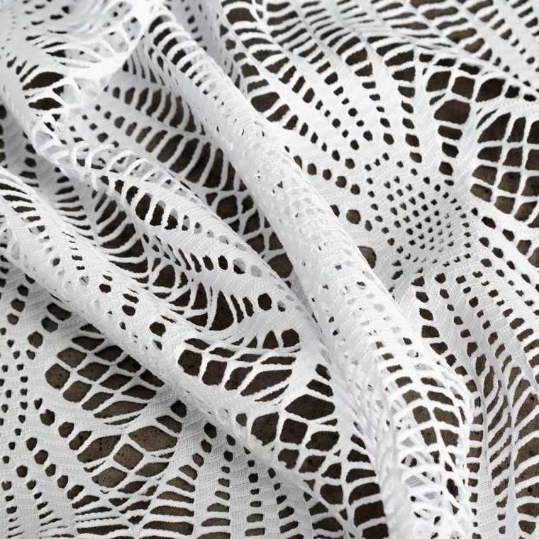 Eurofirany, firana gotowa, Rozi, 140-250 cm, biały