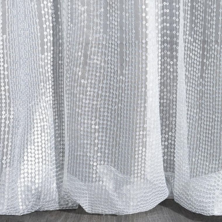 Eurofirany, firana gotowa, Solei, 140-250 cm, biały