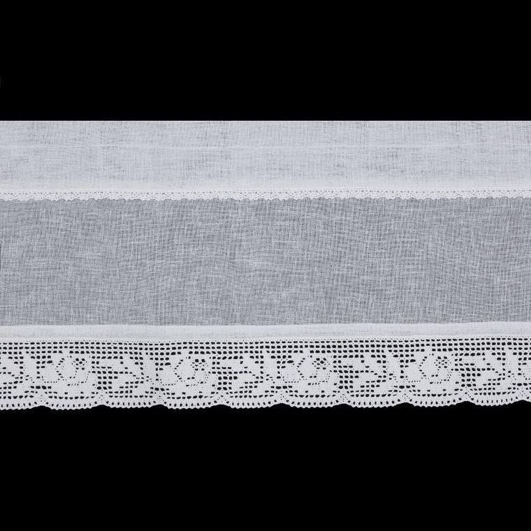 Eurofirany, firana zaciemniająca gotowa, Lari, na taśmie, 150-30 cm, biały