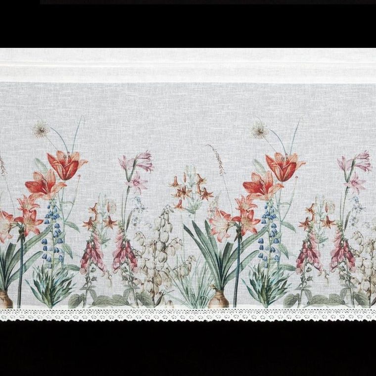 Eurofirany, firana zaciemniająca gotowa, Nemezja, na taśmie, 150-60 cm, biały