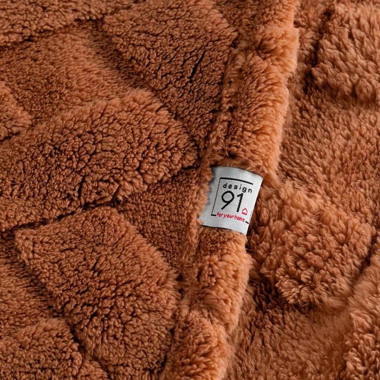 Eurofirany, koc d91, Caro, 150-200 cm, ceglasty