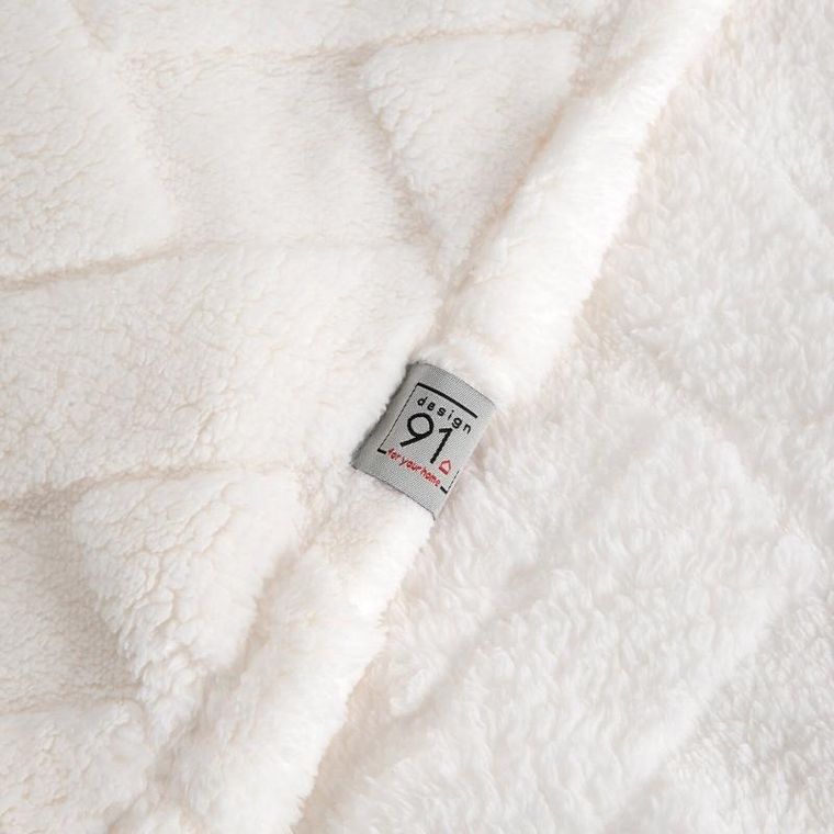 Eurofirany, koc d91 Caro, 150-200 cm, kremowy