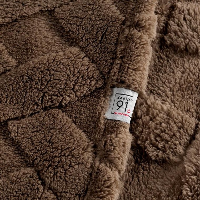 Eurofirany, koc d91, Caro, 170-210 cm, ciemnobrązowy