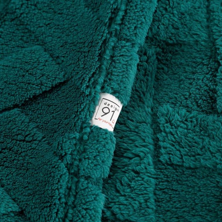 Eurofirany, koc d91 Caro, 170-210 cm, ciemnozielony