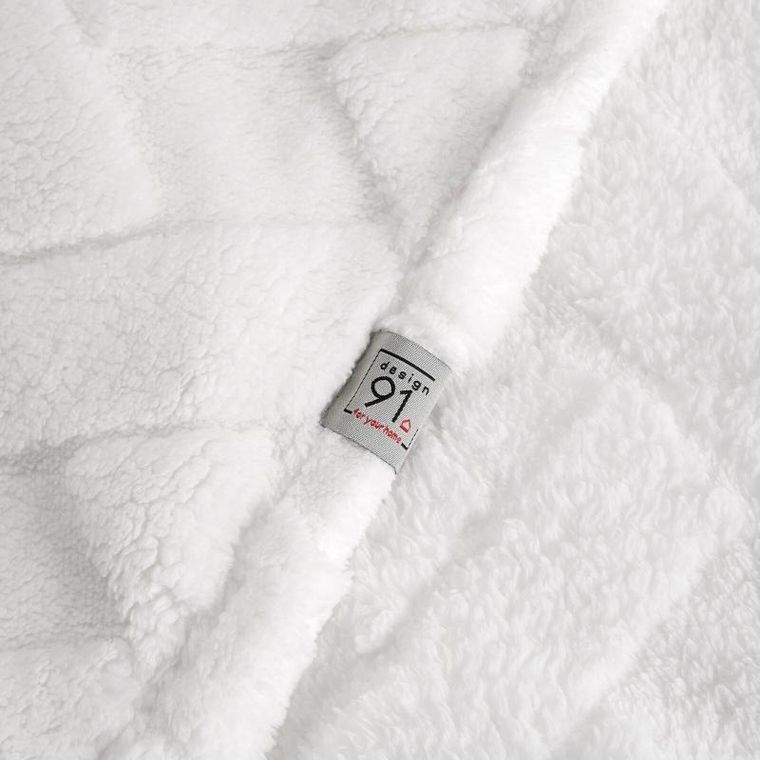 Eurofirany, koc d91 Caro, 70-160 cm, biały