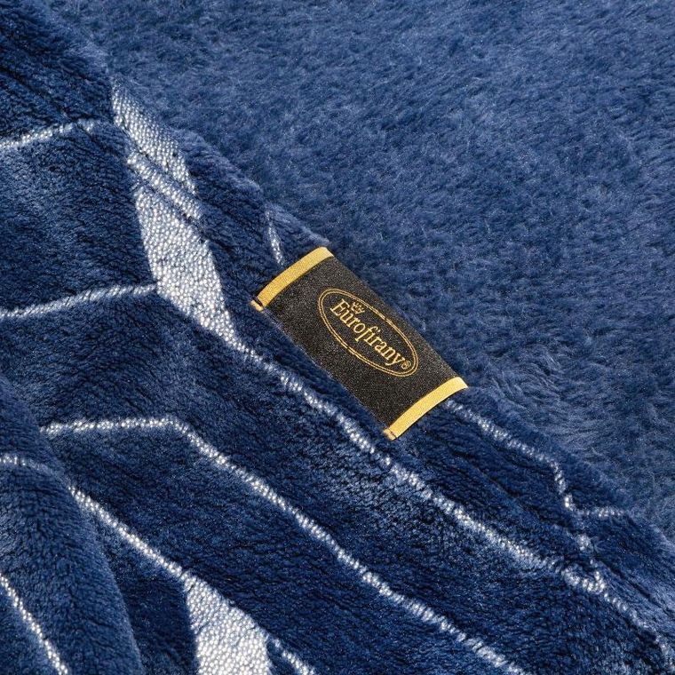 Eurofirany, koc Ginko, 150-200 cm, niebieski