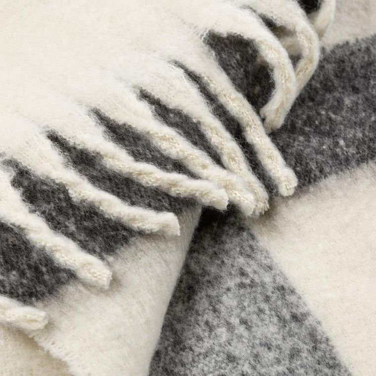 Eurofirany, koc moher, 7, 130-170 cm, czarny