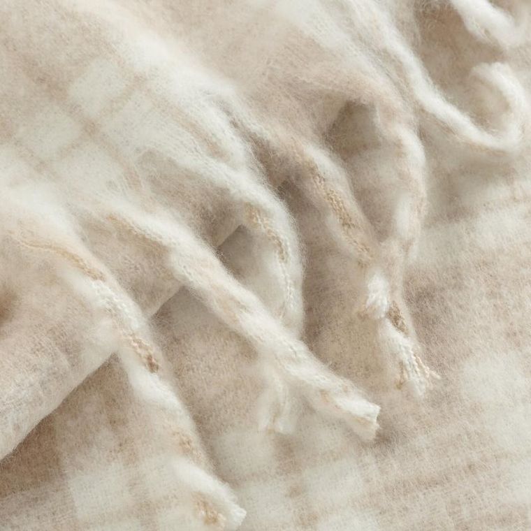 Eurofirany, koc moher, 8, 130-170 cm, beżowy